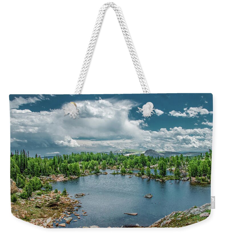 High Altitude Weekender Tote Bag featuring the photograph Higher Elevations by Marcy Wielfaert