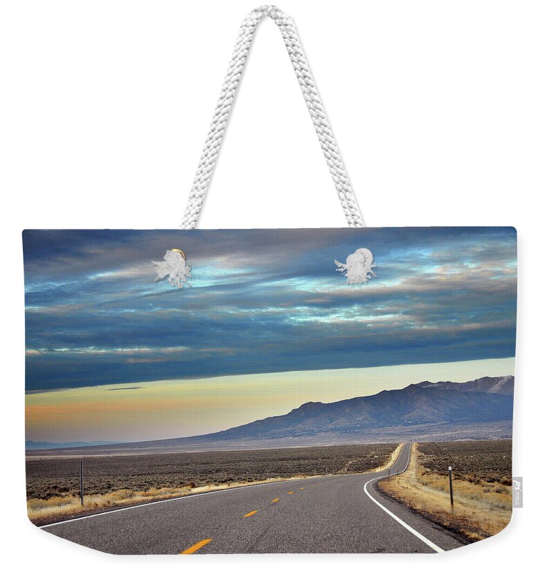 Tranquility Weekender Tote Bag featuring the photograph Highway 130 To Minersville by Utah-based Photographer Ryan Houston
