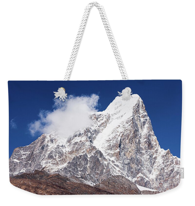 Chinese Culture Weekender Tote Bag featuring the photograph Himalayas Panorama - Taboche Peak by Hadynyah
