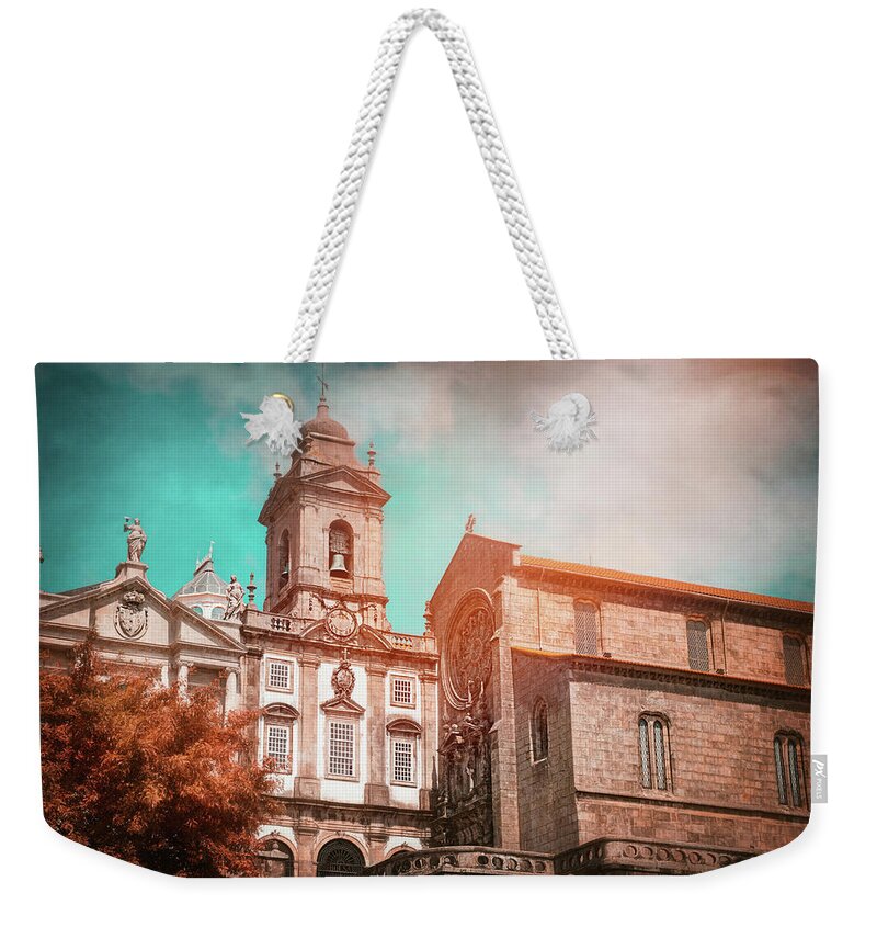 Porto Weekender Tote Bag featuring the photograph Historic Churches of Porto Portugal by Carol Japp