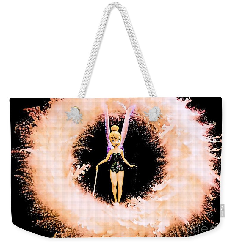 Tinkerbell Weekender Tote Bag featuring the digital art Holiday Magic by Denise Railey