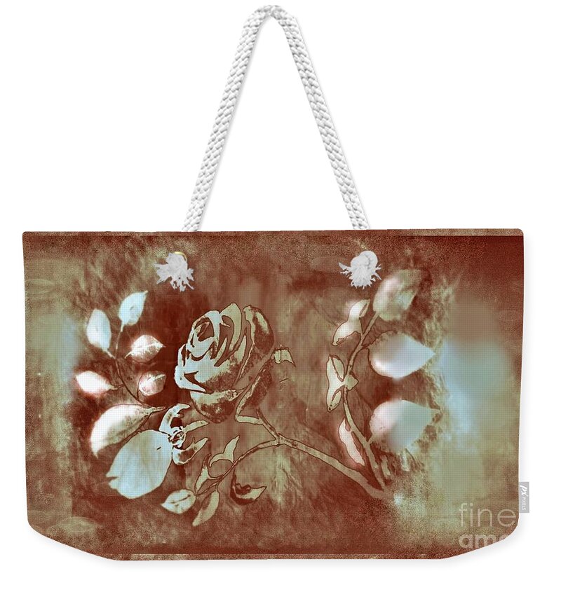 Digital Art Weekender Tote Bag featuring the digital art Honey Rose Digital Artwork by Delynn Addams by Delynn Addams