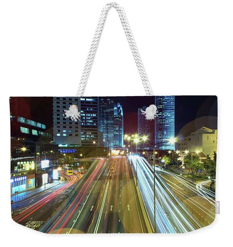 Outdoors Weekender Tote Bag featuring the photograph Hong Kong Station by Mendowong Photography