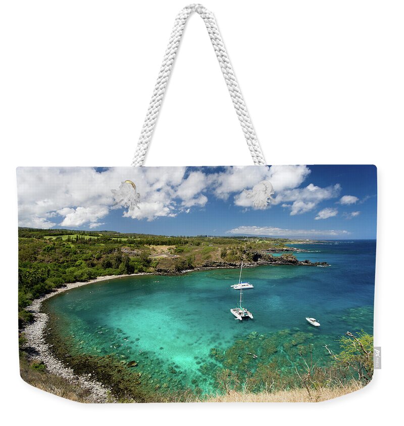 Scenics Weekender Tote Bag featuring the photograph Honolua Bay In Maui by M Sweet