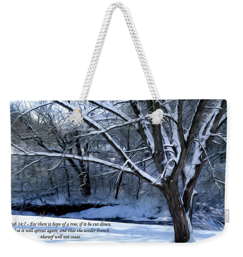 Tree Weekender Tote Bag featuring the digital art Hope of a Tree Painting by Sandra J's