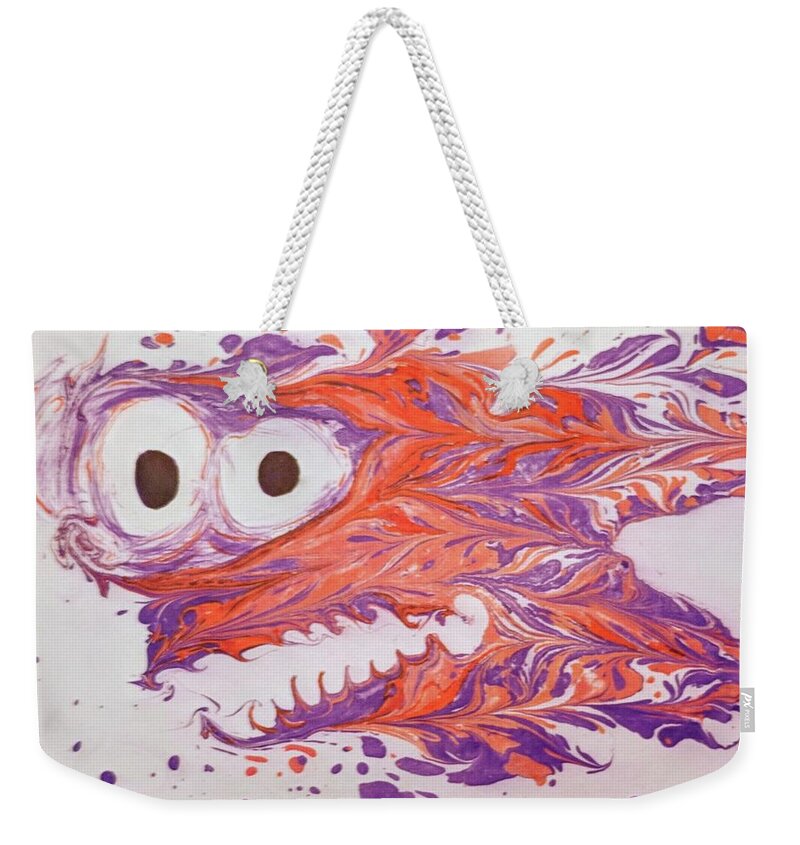 Empathy Weekender Tote Bag featuring the painting Horace on the Night Shift by Misty Morehead