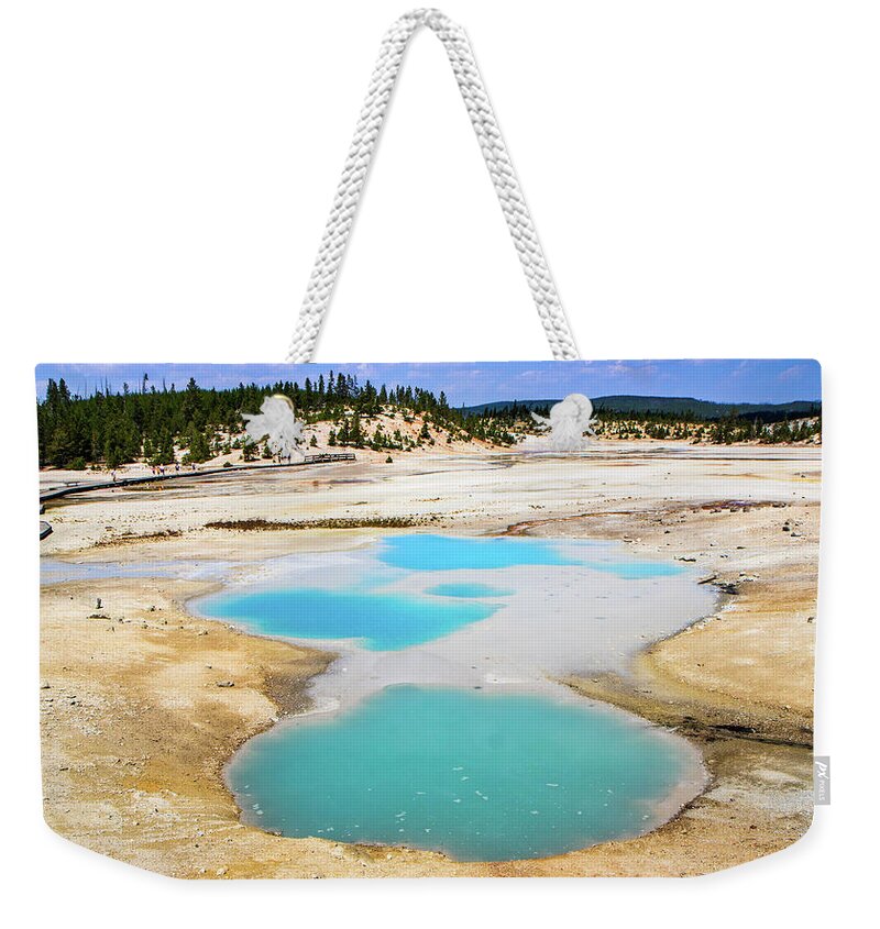 Scenics Weekender Tote Bag featuring the photograph Hot Spring In Yellowstone by Feng Wei Photography