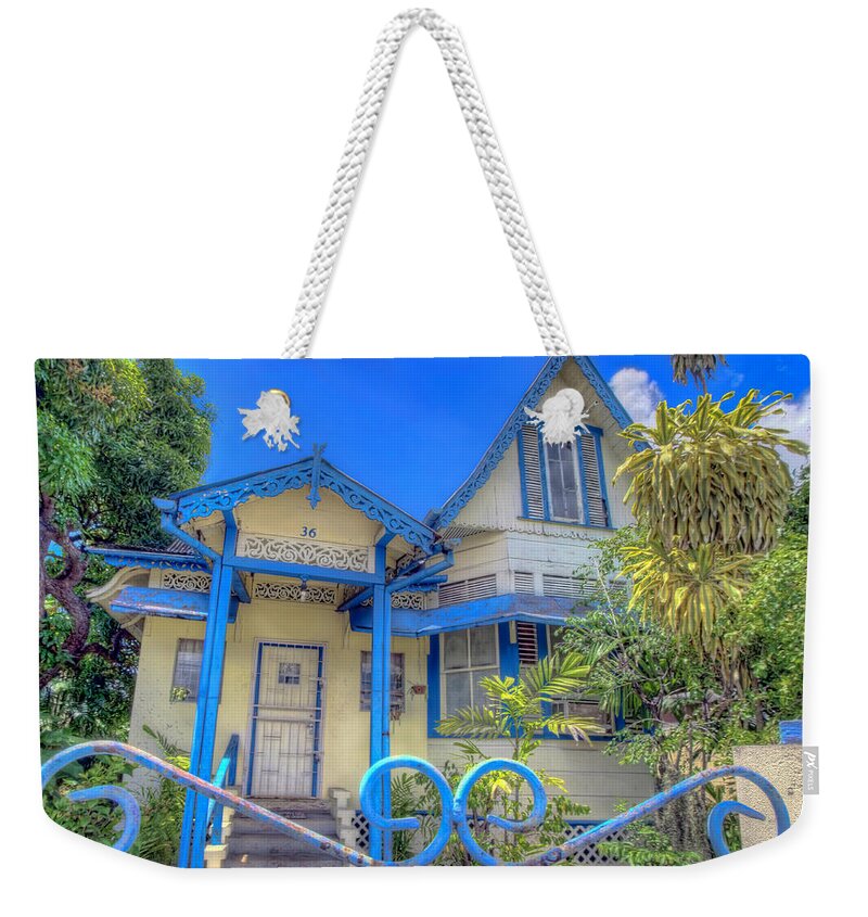 Trinidad Weekender Tote Bag featuring the photograph House # 36 by Nadia Sanowar