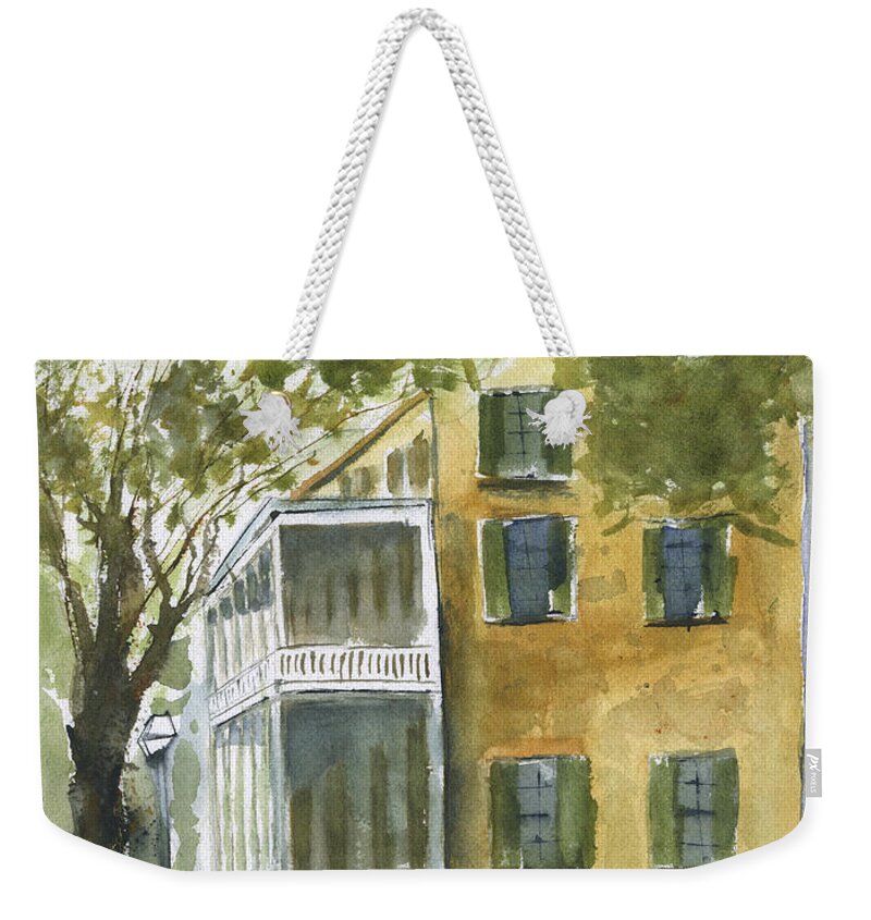 House On George Street Weekender Tote Bag featuring the painting House on George Street by Frank Bright