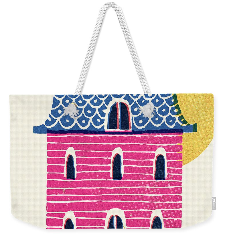 Architecture Weekender Tote Bag featuring the drawing House with Mansard Roof by CSA Images