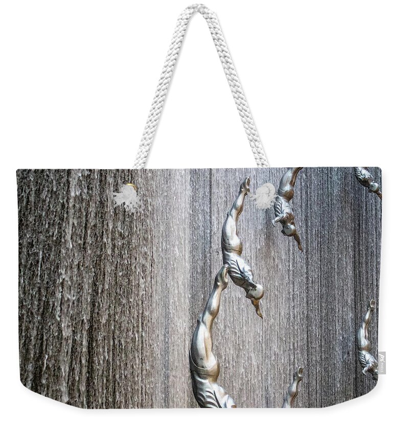 Waterfall Weekender Tote Bag featuring the photograph Human Waterfall by Rocco Silvestri