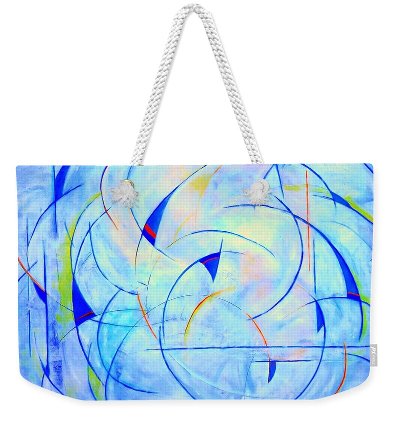 Painting Weekender Tote Bag featuring the painting I Am Sailing by VIVA Anderson