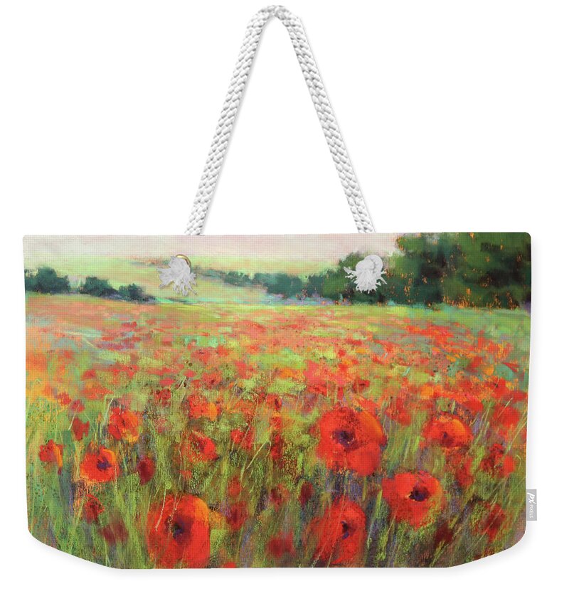 Poppies Weekender Tote Bag featuring the painting I Dream of Poppies by Susan Jenkins