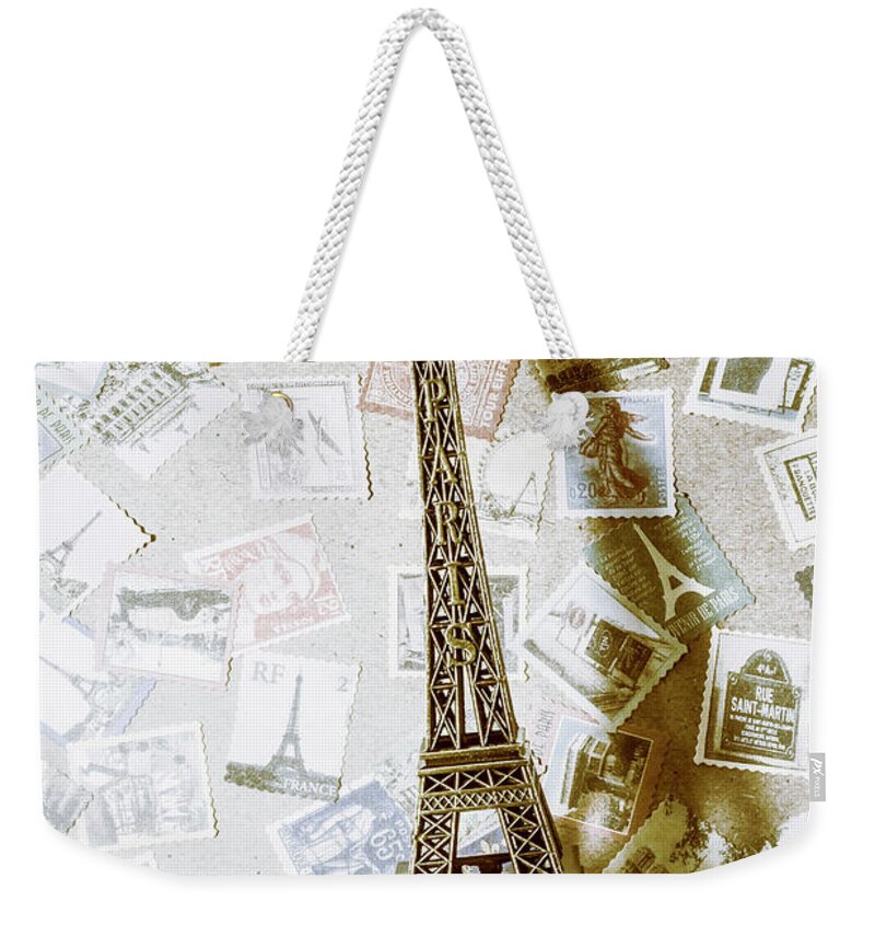 France Weekender Tote Bag featuring the photograph I Fall Tower by Jorgo Photography