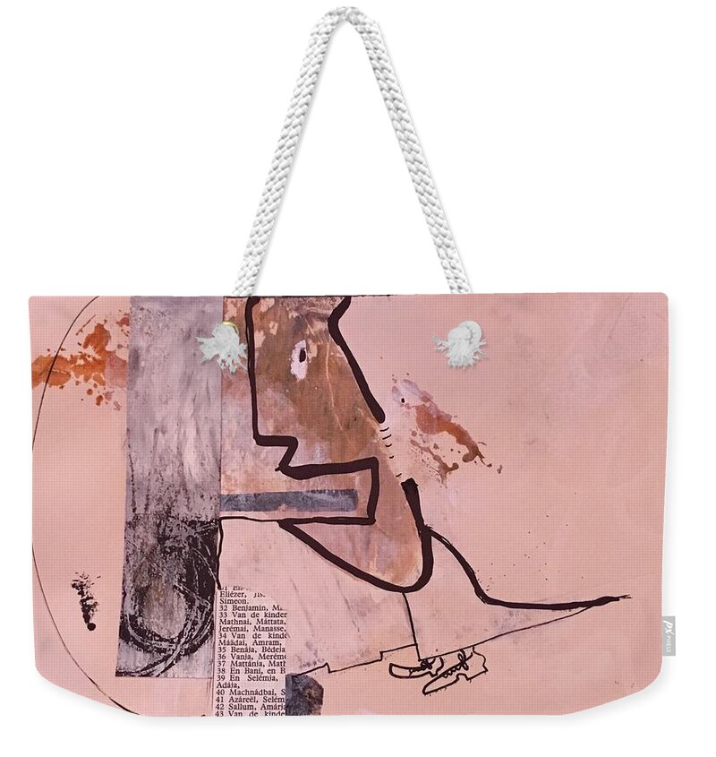 Abstract Weekender Tote Bag featuring the painting I have More to Say by Carole Johnson