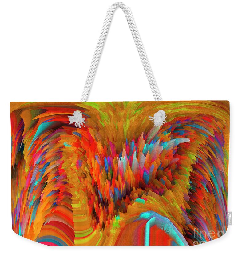  Painting Weekender Tote Bag featuring the mixed media Rainbow Kambonemos 2 by Elena Gantchikova