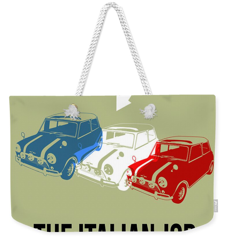 The Italian Job Weekender Tote Bag featuring the digital art I Hope He Likes Spaghetti by Naxart Studio