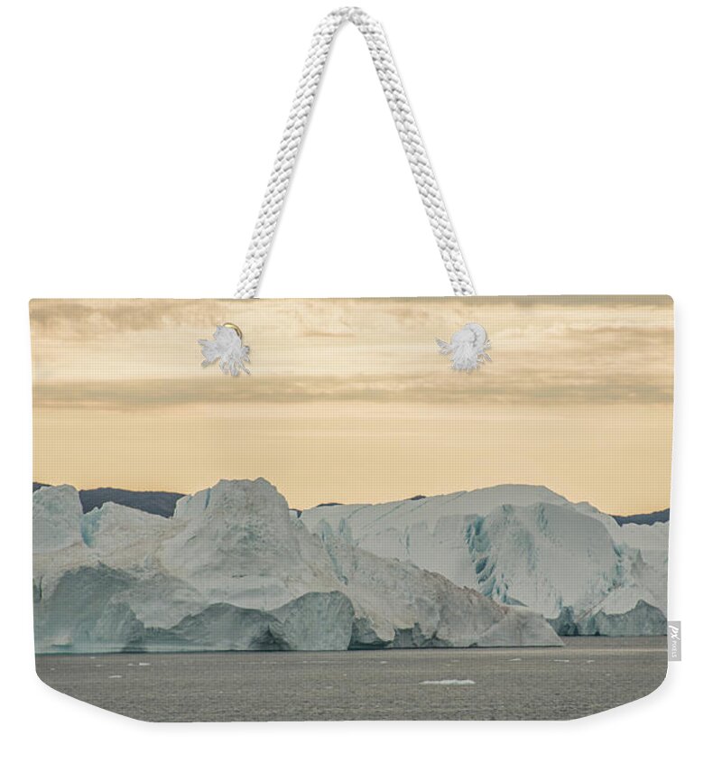 Arctic Weekender Tote Bag featuring the photograph Iceberg #7 by Minnie Gallman