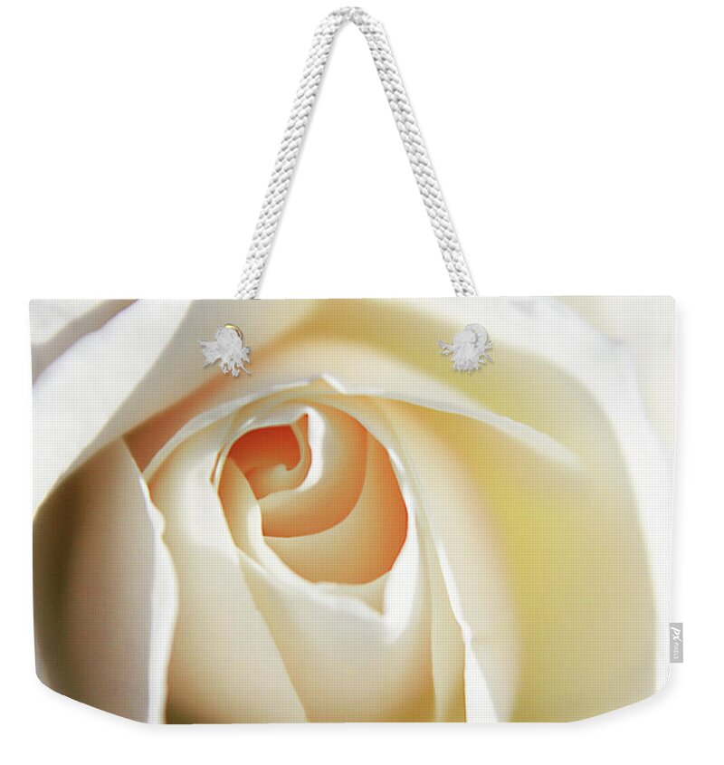 Petal Weekender Tote Bag featuring the photograph Iceberg Rose by Jill Harrison