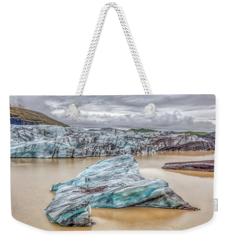 Iceberg Weekender Tote Bag featuring the photograph Iceberg of Iceland by David Letts