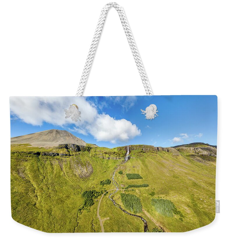 David Letts Weekender Tote Bag featuring the photograph Iceland Volcano by David Letts