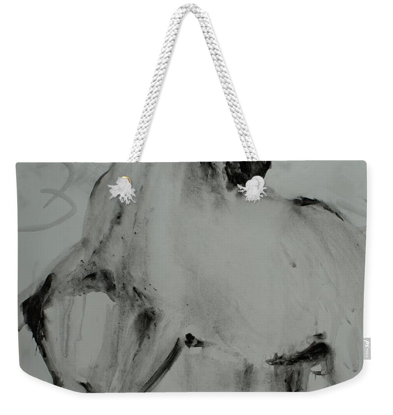 Horse Weekender Tote Bag featuring the painting Img_3390 by Elizabeth Parashis