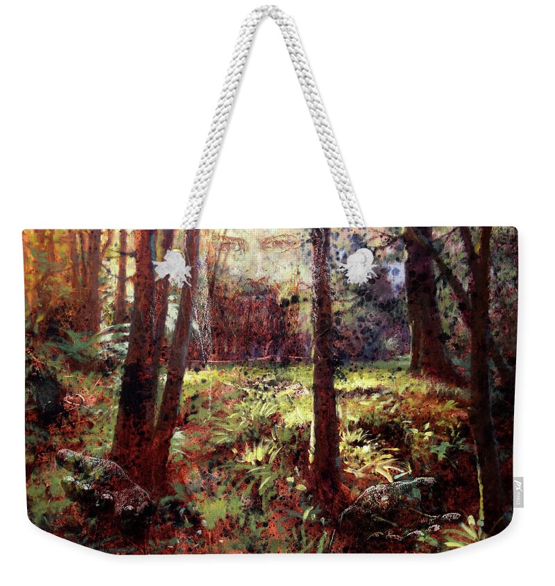 Creation Weekender Tote Bag featuring the painting In Him we Live, and Move, and have our Being by Graham Braddock