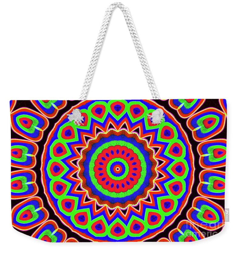 Colorful Weekender Tote Bag featuring the digital art In Motion 2 by Bill King