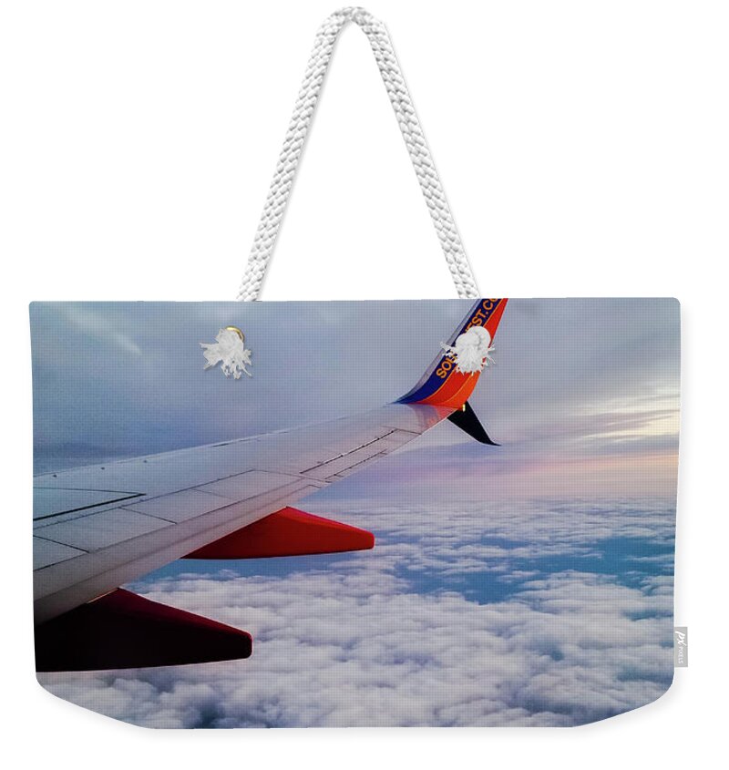Clouds Weekender Tote Bag featuring the photograph In the Clouds by Elizabeth M