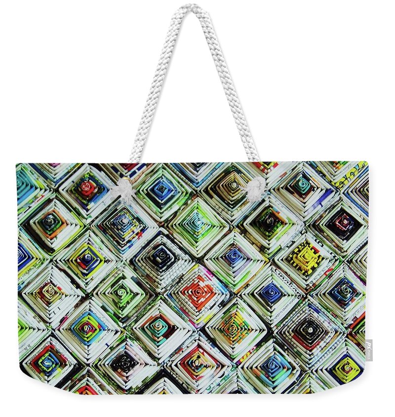 Abstract Weekender Tote Bag featuring the photograph In The Fold by Julie Rauscher
