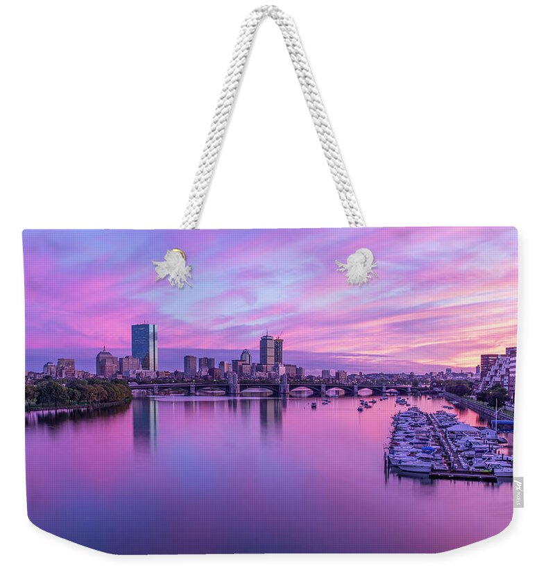Boston Weekender Tote Bag featuring the photograph In The Pink by Rob Davies