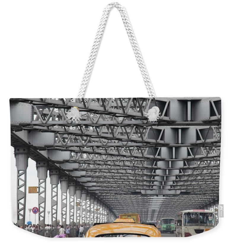 Outdoors Weekender Tote Bag featuring the photograph India. Kolkata Calcutta. Taxi by Buena Vista Images
