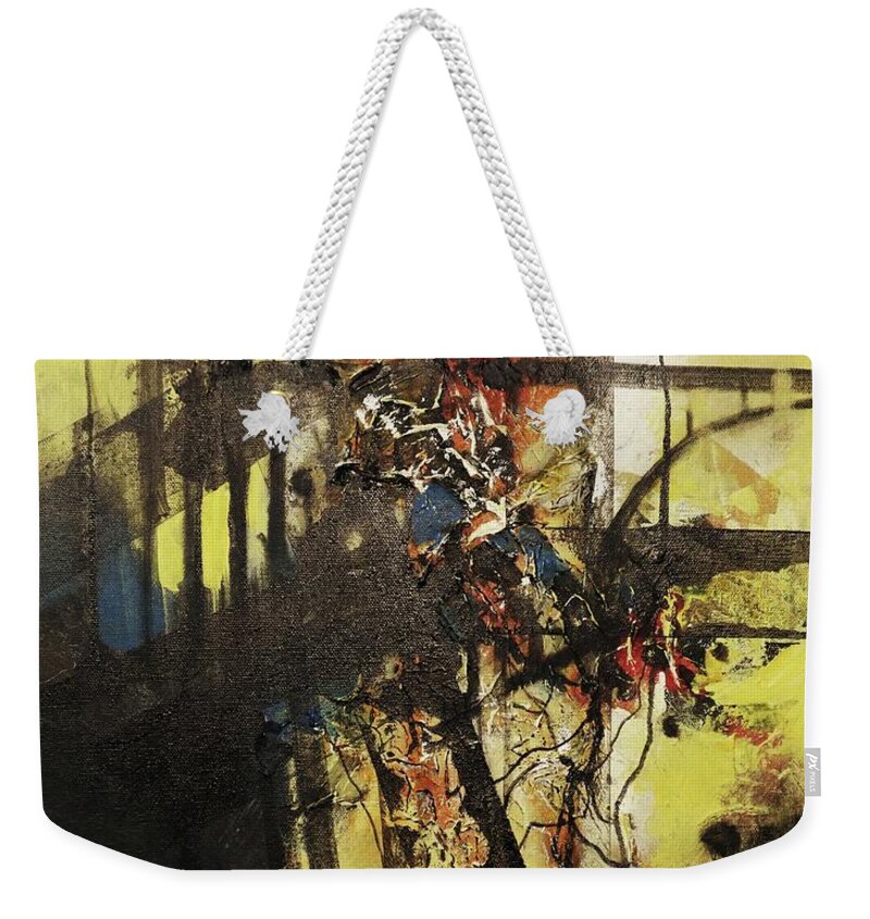 Infrastructure Weekender Tote Bag featuring the painting Infrastructure by Tom Shropshire