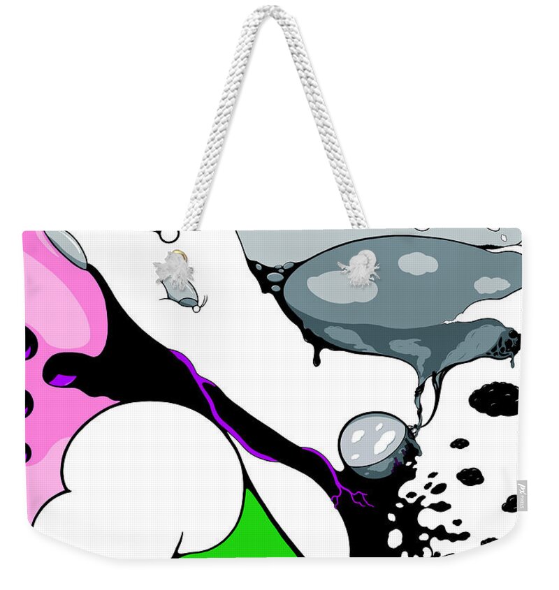 Bubbles Weekender Tote Bag featuring the drawing Infusion by Craig Tilley