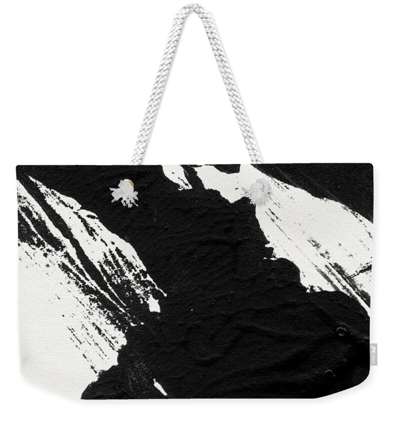 Abstract Weekender Tote Bag featuring the painting Ink Wave 3- Art by Linda Woods by Linda Woods