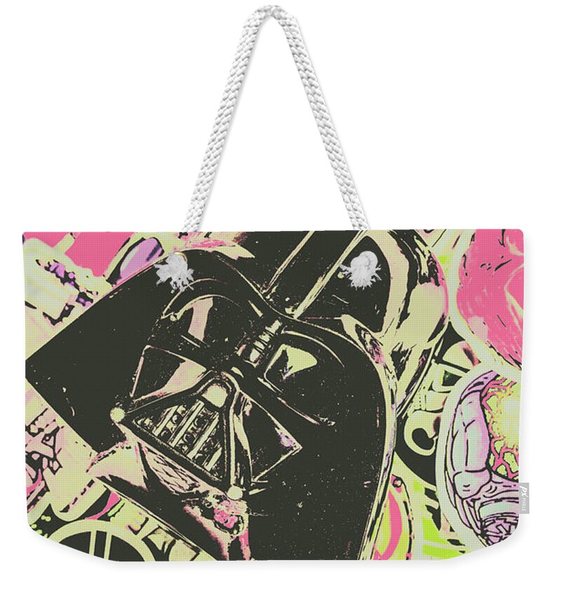 Starwars Weekender Tote Bag featuring the photograph Intergalactic planetary pop art by Jorgo Photography