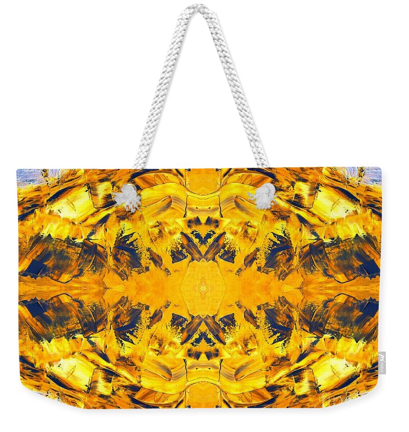 Volcano Weekender Tote Bag featuring the painting Into The Volcano by Bill King