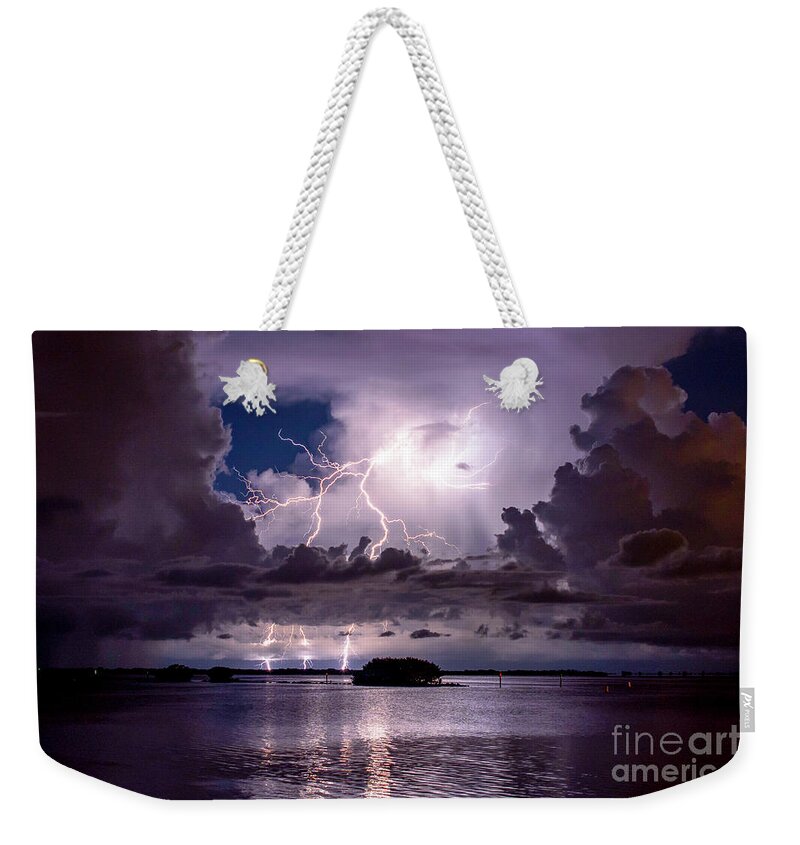 Lightning Weekender Tote Bag featuring the photograph Island Life by Quinn Sedam