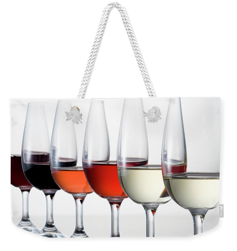 Rose Wine Weekender Tote Bag featuring the photograph Isolated Picture Of Different Kinds Of by Markswallow