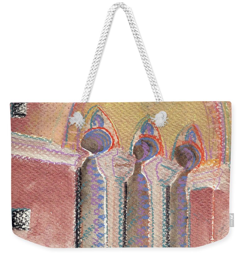 Watercolor Weekender Tote Bag featuring the painting Italian Arch by Suzanne Giuriati Cerny