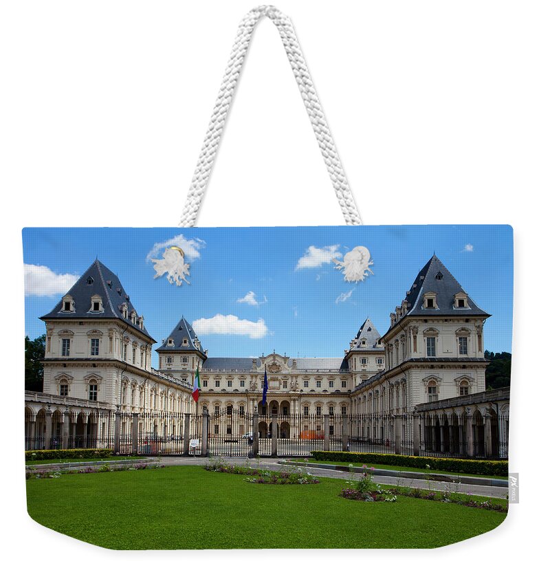 Tranquility Weekender Tote Bag featuring the photograph Italy, Turin, Valentino Palace by Aldo Pavan