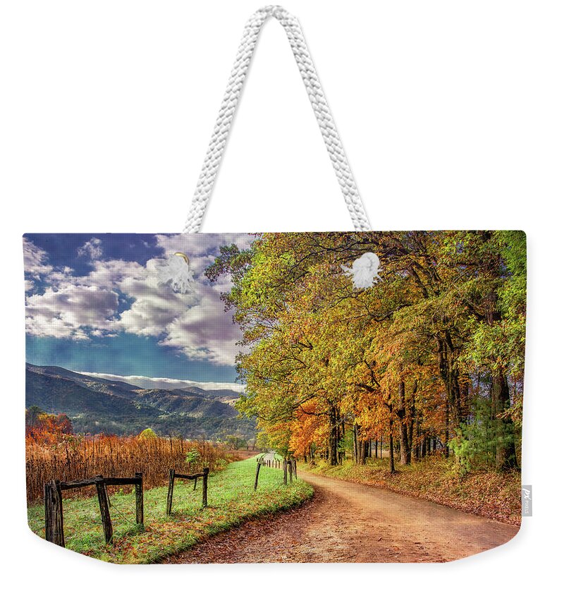 Cades Cove Weekender Tote Bag featuring the photograph It's Finally Fall by Marcy Wielfaert