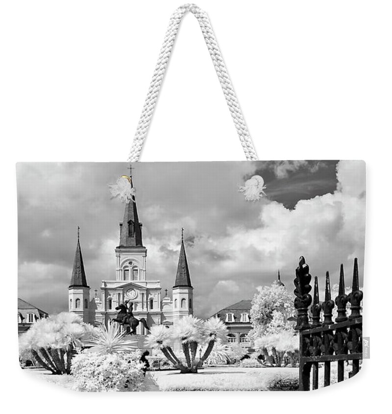 New Orleans Weekender Tote Bag featuring the photograph Jackson Square by Jill Love