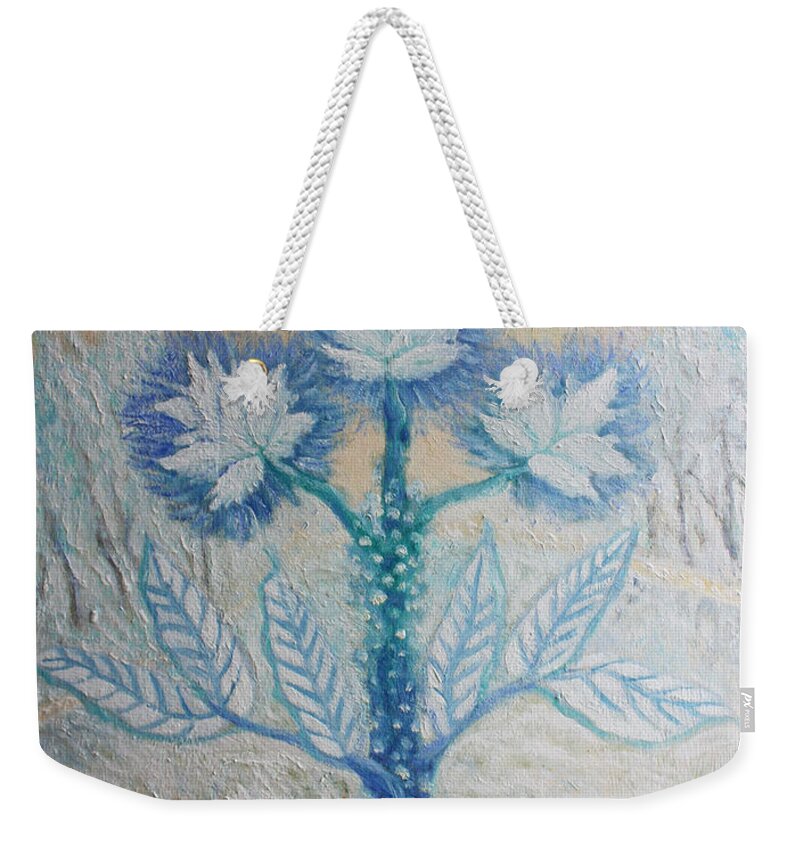 January Weekender Tote Bag featuring the painting January by Elzbieta Goszczycka