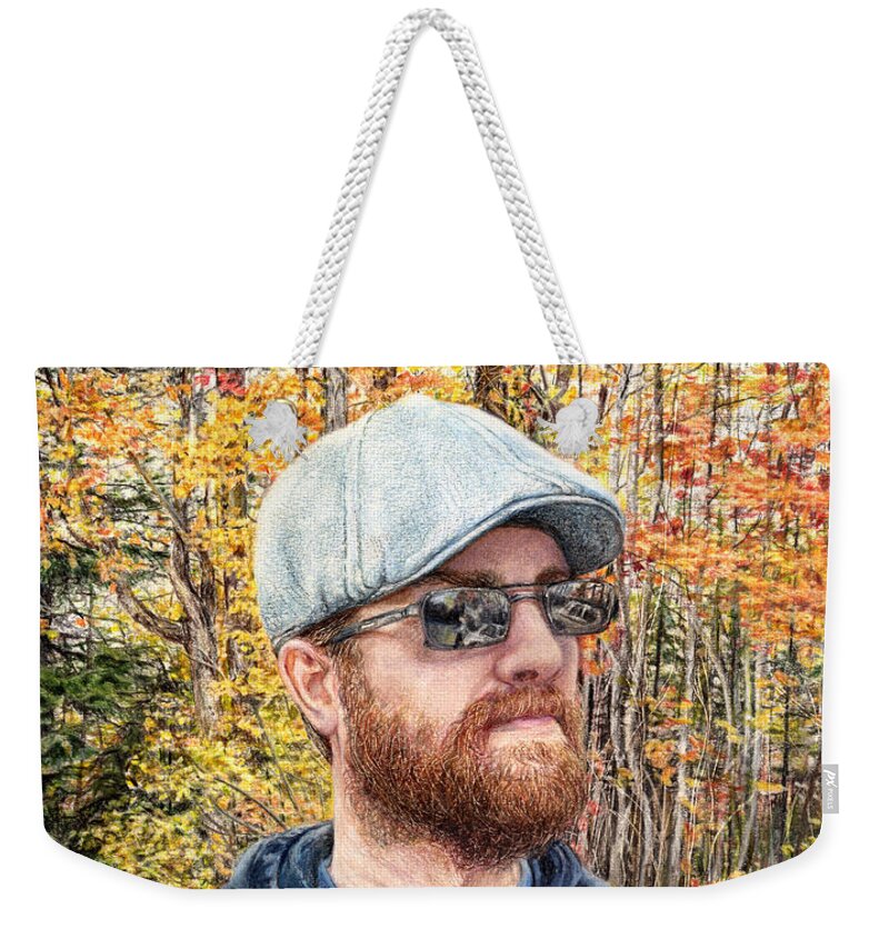 Portrait Weekender Tote Bag featuring the drawing Jason by Shana Rowe Jackson
