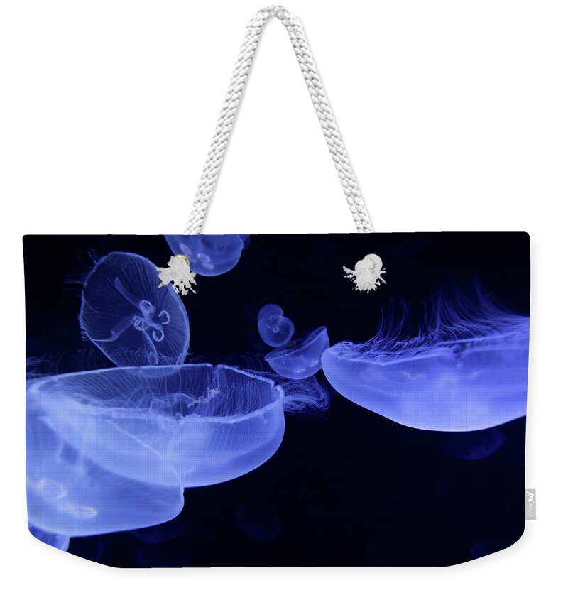 Underwater Weekender Tote Bag featuring the photograph Jellyfish by Simoncigoj