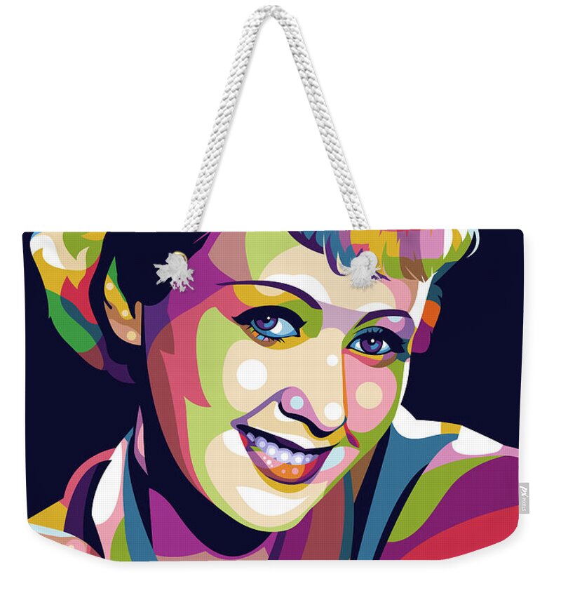 Joan Blondell Weekender Tote Bag featuring the digital art Joan Blondell by Movie World Posters