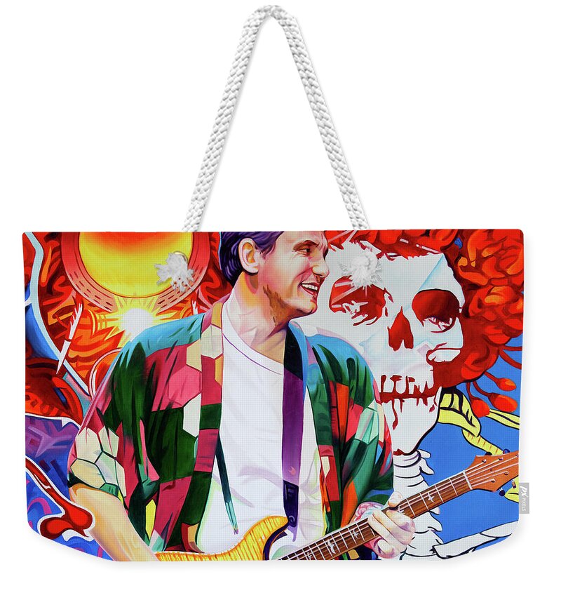 John Mayer Weekender Tote Bag featuring the painting John Mayer Dead and Company by Joshua Morton