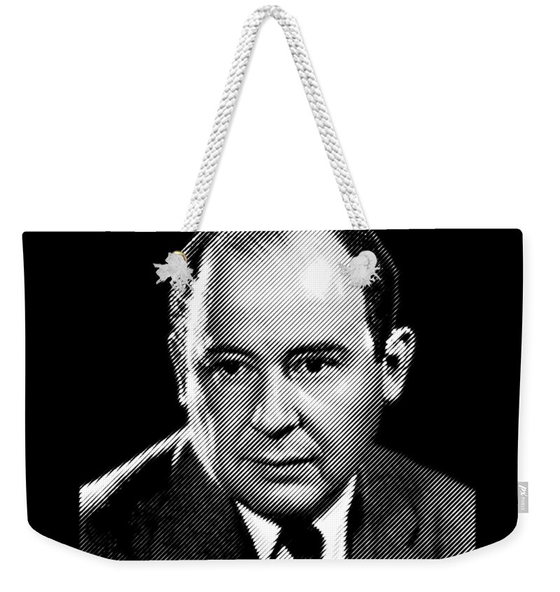 Famous Weekender Tote Bag featuring the digital art John von Neumann by Cu Biz
