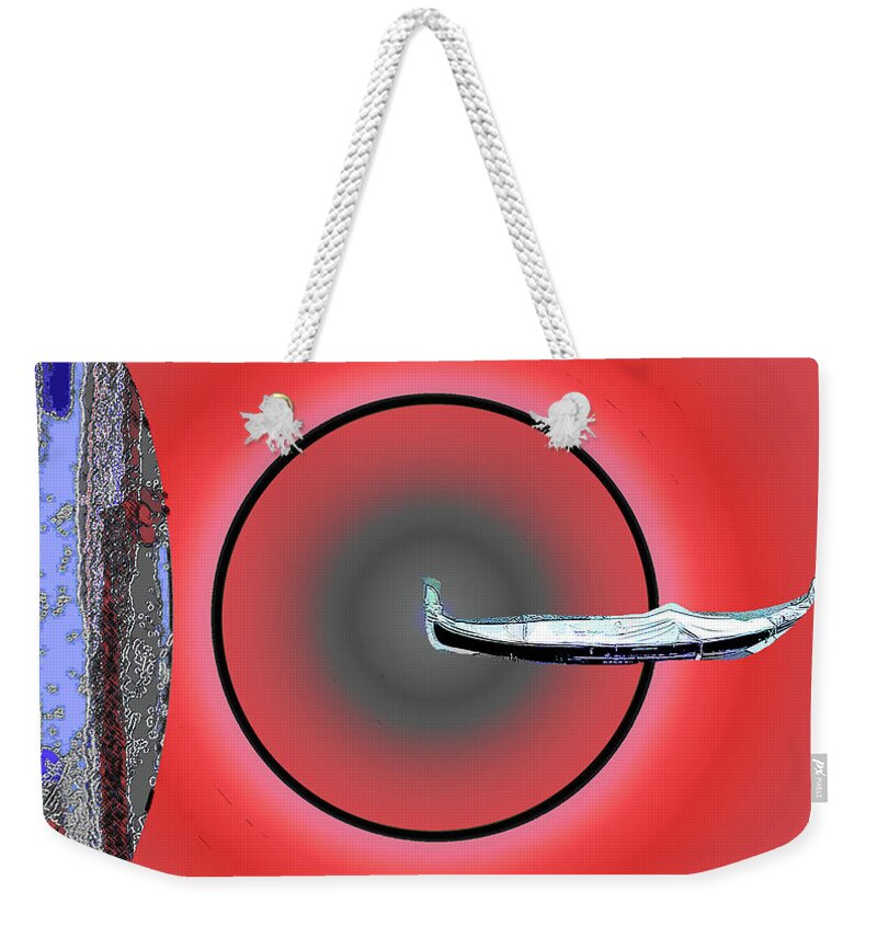 Sunset Weekender Tote Bag featuring the digital art Journey Beyond by Alexandra Vusir